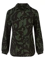 Bluzki damskie - APART Fashion Bluzka damska Bluza, czarno-zielona, 34 EU, czarny, zielony, 34 - miniaturka - grafika 1