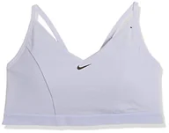 Biustonosze - Nike damski biustonosz sportowy Indy Rib Oxygen Purple/Black M - miniaturka - grafika 1