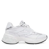 Sneakersy damskie - Sneakersy LOVE MOSCHINO JA15326G1MIQE10A Biały - miniaturka - grafika 1