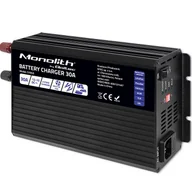 Prostowniki samochodowe - Qoltec Inteligentna profesjonalna ładowarka Monolith do akumulatorów LiFePO4 AGM GEL SLA | 30A | 12V - miniaturka - grafika 1