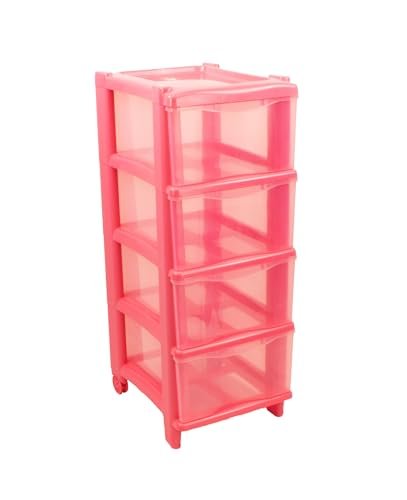 GIO'STYLE Essential Cassie dla dzieci, 4 szuflady, różowa, wys. 76 cm, wyprodukowano we Włoszech