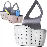 Inne akcesoria do pielęgnacji dzieci - Organizer do zlewu z wiszącym koszykiem do kuchni łazienki Wieszak na Gąbki - miniaturka - grafika 1