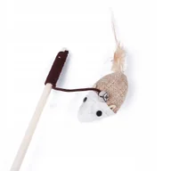 Zabawki dla kotów - Wędka dla kota MYSZ Zabawka dla kota EKOLOGICZNA - miniaturka - grafika 1