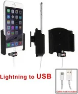 Uchwyty samochodowe do telefonów - Uchwyt do Apple iPhone 8 Plus z możliwością wpięcia kabla lightning USB - miniaturka - grafika 1