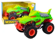 Samochody i pojazdy dla dzieci - Auto Terenowe Dinozaur T-Rex Światła Dźwięki Napęd Zielony - miniaturka - grafika 1