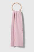 Apaszki i szaliki damskie - Calvin Klein Jeans szalik z domieszką wełny kolor różowy gładki - miniaturka - grafika 1