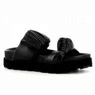 Klapki i japonki damskie - Czarne klapki na platformie CARINII - Carinii - miniaturka - grafika 1