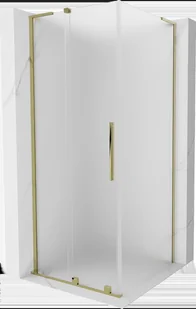 Mexen Velar L kabina prysznicowa rozsuwana 100x100 cm, szron, złota - 871-100-100-33-50 - Kabiny prysznicowe - miniaturka - grafika 1
