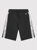 Spodenki damskie - Champion Szorty sportowe Bermuda 305920 Czarny Regular Fit - miniaturka - grafika 1