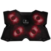 Podkładki chłodzące pod laptopa - SureFire Bora Gaming do 17" (48819) Czarna/Czerwona - miniaturka - grafika 1