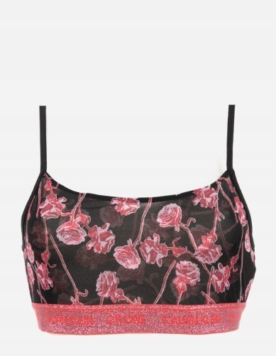 CALVIN KLEIN BIUSTONOSZ CZARNY WE WZÓR MIĘKKI S 2A0E3_B* TIA