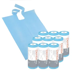 Śliniak dentystyczny na rolce 50cm x 65cm niebieski podfoliowany 54g DentixPro 270szt - Sprzęt i akcesoria stomatologiczne - miniaturka - grafika 1