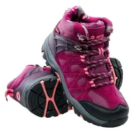 Buty dla dziewczynek - Buty trekingowe Hi-Tec Kaori Mid Wp Jr 92800210839 różowe - miniaturka - grafika 1