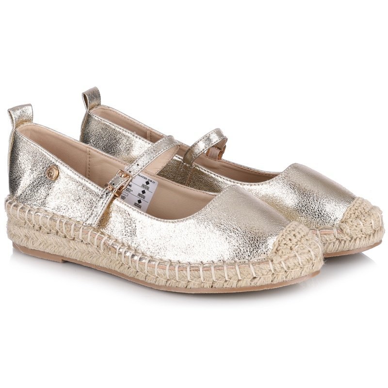 Espadryle damskie z paskiem Xti 145028 Z.C. ORO R.38