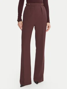 Elisabetta Franchi Spodnie materiałowe PA-099-56E2-V390 Bordowy Regular Fit - Spodnie damskie - miniaturka - grafika 1