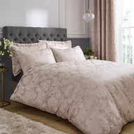 Pościel - Beżowa adamaszkowa pościel dwuosobowa 200x200 cm Damask Jacquard – Catherine Lansfield - miniaturka - grafika 1