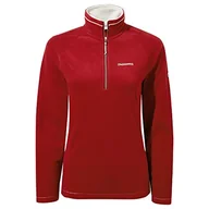 Bluzy damskie - Craghoppers Damska miseczka z zamkiem błyskawicznym do połowy, lekka bluza damska z materiałów pochodzących z recyklingu Cardinal Red - miniaturka - grafika 1