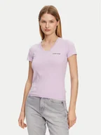 Koszulki i topy damskie - Guess Jeans T-Shirt W4YI23 J1314 Fioletowy Slim Fit - miniaturka - grafika 1