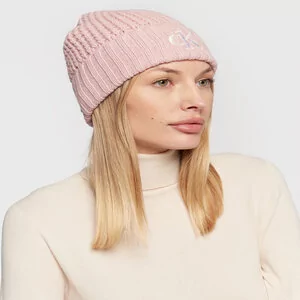 Czapki damskie - Czapka Calvin Klein Jeans - Waffle K60K610124 Pink Blush TKY - grafika 1