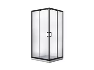 Kabiny prysznicowe - Besco Modern Black Kabina prysznicowa kwadratowa 90x90x190 cm profile czarny mat szkło przezroczyste MKB-90-190-C - odbiór osobisty: Kraków, Warszawa - miniaturka - grafika 1