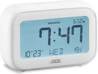 Zegary - Budzik ADE biały z termometrem - miniaturka - grafika 1