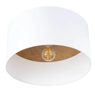 Okrągły minimalistyczny plafon biały + jasny brąz - A650 N9-Z44 - Lampy sufitowe Okrągły minimalistyczny plafon biały + jasny brąz - A650 N9-Z44 - Lampy sufitowe - miniaturka - grafika 1