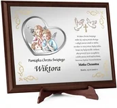 Ikony i obrazy sakralne - Obrazek z życzeniami i dedykacją dla dziecka na Chrzest Święty - miniaturka - grafika 1