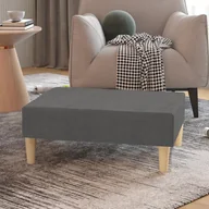 Pufy i podnóżki - shumee shumee Podnóżek jasnoszary 78x56x32 cm tapicerowany tkaniną - miniaturka - grafika 1