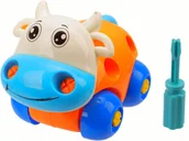 Zabawy w naśladowanie dorosłych - Krówka Krowa Do Skręcania Mały Konstruktor Zwierzak - miniaturka - grafika 1