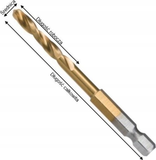 Makita Wiertło WIERTŁO DO METALU HSS-TIN 1/4