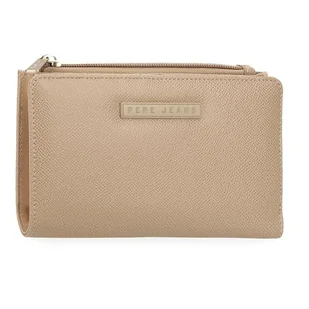 Pepe Jeans Elia Portfel z uchwytem na karty Beżowy 17x10x2 cm Sztuczna skóra by Joumma Bags, beż, Talla única, Portfel na karty - Portfele - miniaturka - grafika 1