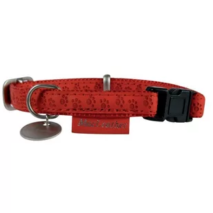Zolux Obroża regulowana Mac Leather 20mm Czerwona [522040RO] 6287 - Obroże dla psów - miniaturka - grafika 1