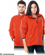 Odzież robocza - R.E.I.S. POLAR-HONEY - biała bluza miła w dotyku, krótko strzyżony polar, 100% poliester 290 g/m2, suwak, 3 zasuwane kieszenie - pomarańczowy 2XS - miniaturka - grafika 1