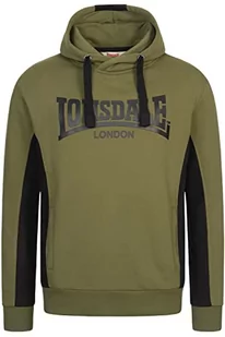 Lonsdale Balmullo męska bluza z kapturem, zielony, M - Bluzy męskie - miniaturka - grafika 1