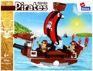 Klocki konstrukcyjne 204 elementy Pirat alleBLOX - Klocki - miniaturka - grafika 1