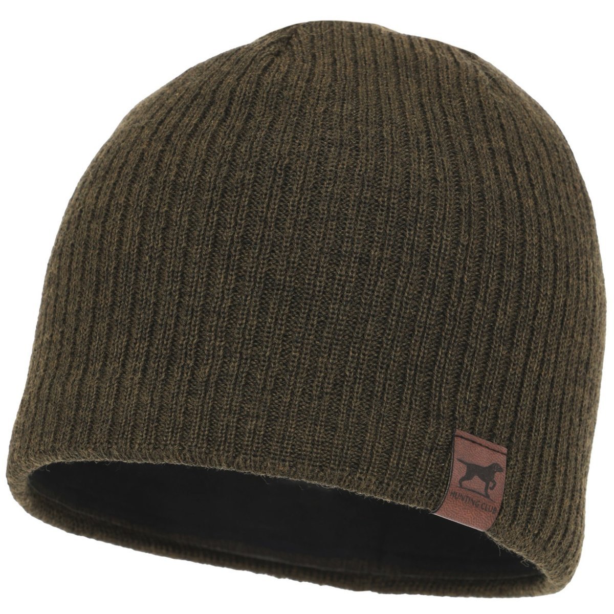 Czapka Zimowa Męska myśliwska z Wełną Merino i Polarem Agbo Bird - Olive