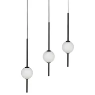 Lampy sufitowe - Lampa wisząca LED metalowa 3-punktowa czarna SHANNON - miniaturka - grafika 1