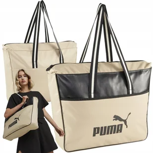 TORBA NA RAMIĘ PUMA SPORTOWA MATERIAŁOWA TOREBKA MIEJSKA POJEMNA SHOPPER - Torby męskie - miniaturka - grafika 1