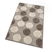 Dywaniki łazienkowe - Miękka Antypoślizgowa Chłonna Mata łazienkowa 50x80 cm w Kolorze Kropki Jasnobrązowy - miniaturka - grafika 1