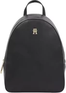 Plecaki - Tommy Hilfiger Plecak damski TH MONOTYPE AW0AW16440, czarny, jeden rozmiar, Czarny, One Size - miniaturka - grafika 1