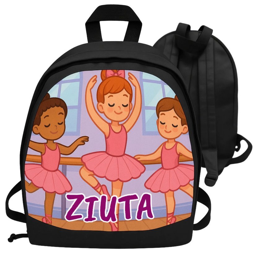 Plecak dla Dziewczynki Baletnica z Imieniem Personalizowany Przedszkole
