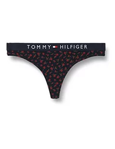 Tommy Hilfiger stringi z nadrukiem stringi damskie, Różowy Aop, L - Majtki damskie - miniaturka - grafika 1