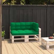 Poduszki ogrodowe - vidaXL Poduszki na sofę z palet, 3 szt., zielone - miniaturka - grafika 1