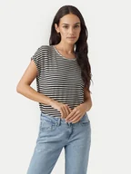 Koszulki i topy damskie - Vero Moda T-Shirt Ava 10284469 Czarny Regular Fit - miniaturka - grafika 1
