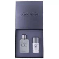 Zestawy kosmetyków męskich - Giorgio Armani Giorgio Giorgio Acqua di Gio Pour Homme zestaw Edt 100ml + 75ml deo stick dla mężczyzn - miniaturka - grafika 1