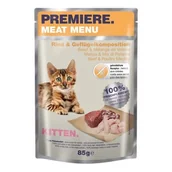 Mokra karma dla kotów - PREMIERE Meat Menu Kitten Wołowina i kompozycja drobiowa 24x85 g - miniaturka - grafika 1