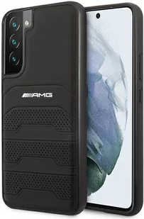 Mercedes AMG AMHCS22MGSEBK S22+ S906 czarny/black hardcase Leather Debossed Lines AMG00020-0 - Etui i futerały do telefonów - miniaturka - grafika 1