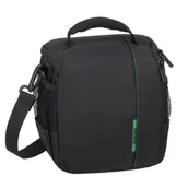 Torby fotograficzne i futerały - Rivacase torba na aparat fotograficzny  elegancki lustrzany torba na ramię z chroniącym wyściółka wewnętrzna i kieszeni na akcesoria  czarny RIVA-7420-BLACK-PS - miniaturka - grafika 1