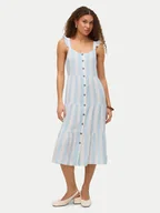 Sukienki - Vero Moda Sukienka letnia Linn 10322614 Błękitny Regular Fit - miniaturka - grafika 1