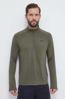 Bluzy męskie - Under Armour bluza treningowa Tech 2.0 kolor zielony melanżowa - grafika 1